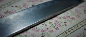 Pavel Bolf - Sunobi tanto in the style of the Mino school, blade detail