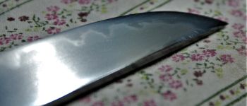 Pavel Bolf - Sunobi tanto in the style of the Mino school, blade detail