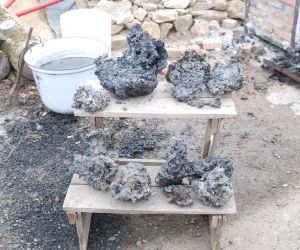 Tavba tamahagane v březnu 2022 v Pálovicích u Pavla Bolfa