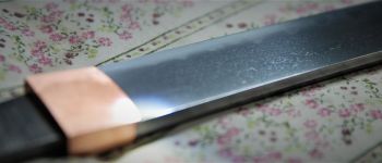 Pavel Bolf - Sunobi tanto in the style of the Mino school, blade detail