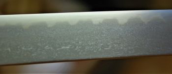 Pavel Bolf - Sunobi tanto in the style of the Mino school, blade detail