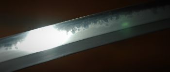 Pavel Bolf - Wakizashi in the style of Ichimonji school, Blade detail