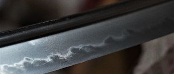 Pavel Bolf - Tachi in the style of Kagemitsu in Tensho koshirae blade detail