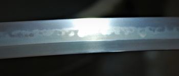 Pavel Bolf - Tachi in uchigatana koshirae, Kamakura Ichimonji style, Blade detail