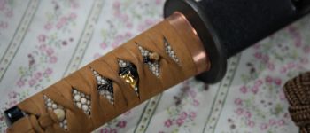 Pavel Bolf - Sunobi tanto in the style of the Mino school, Tsuka