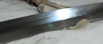 Pavel Bolf - Ichimonji katana blade detail