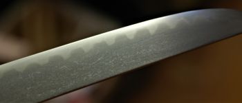 Pavel Bolf - Sunobi tanto in the style of the Mino school, blade detail