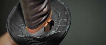 Pavel Bolf - katana in uchigatana koshirae, detail of tsuba