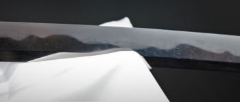 Pavel Bolf - O-wakizashi, Tensho koshirae, reproduction of Soshu style, blade detail