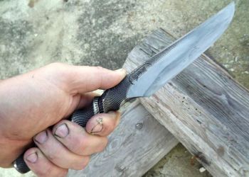 Pavel Bolf - knife made of non-folded steel sunobe