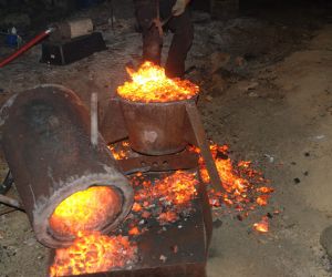 Tamahagane melting in March 2022 in Pálovice with Pavel Bolf