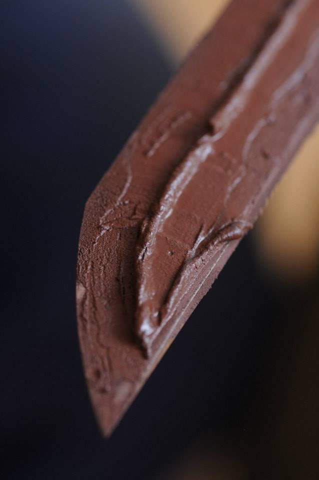 Application of hardening paste