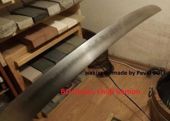 Wakizashi blade with choji hamon and bo-utsuri