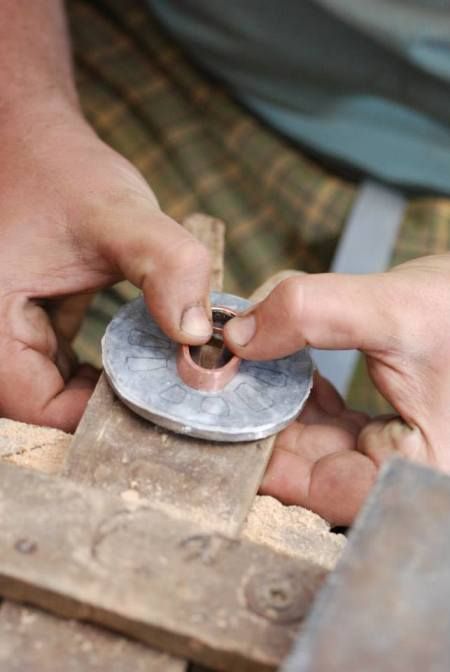 Production of tsuba