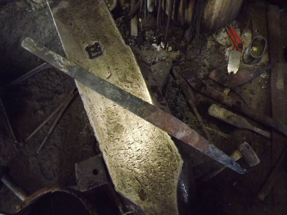 Forged base for Japanese sword