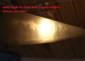 Tanto, suguha midare hamon, nie utsuri.