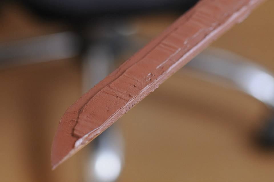 Application of hardening paste