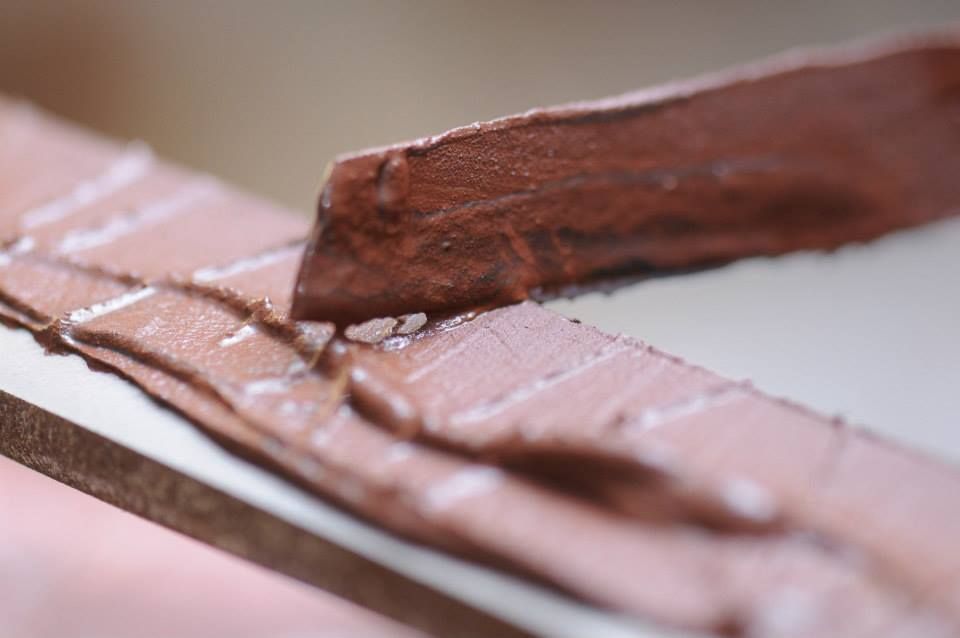 Application of hardening paste