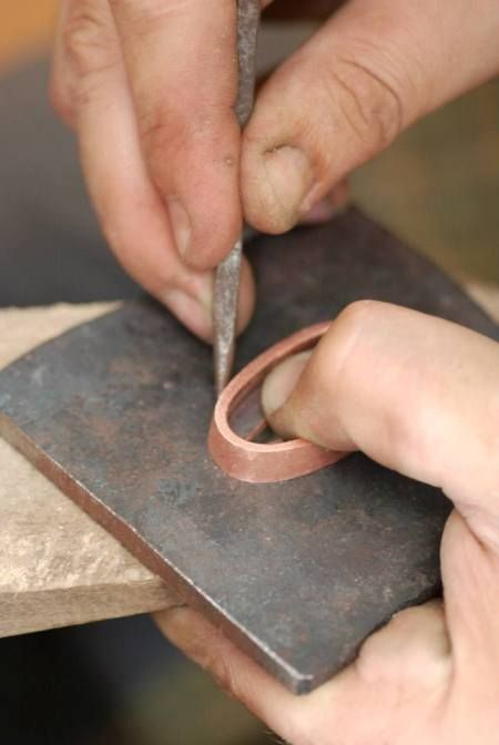 Production of tsuba