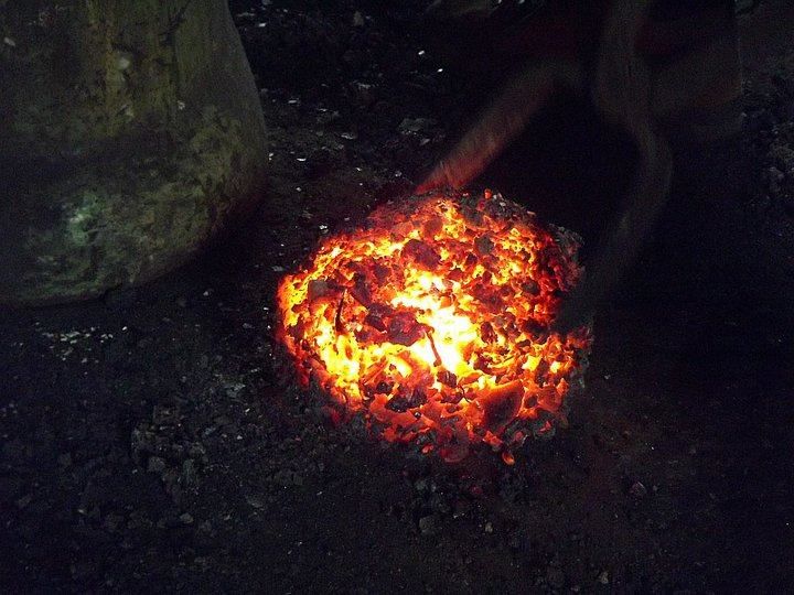 Sprue from the furnace