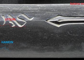 Tachi blade with midare utsuri