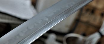 Pavel Bolf - Tachi in uchigatana koshirae, Kamakura Ichimonji style, Blade detail