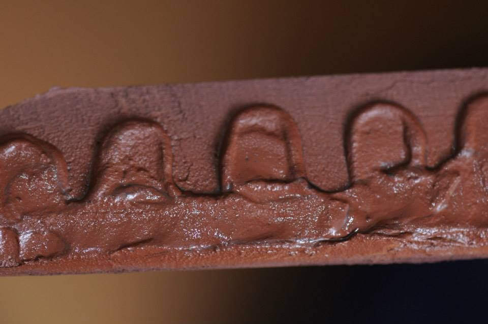 Application of hardening paste