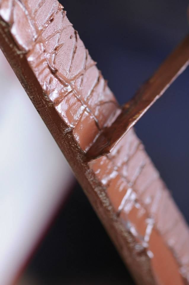 Application of hardening paste