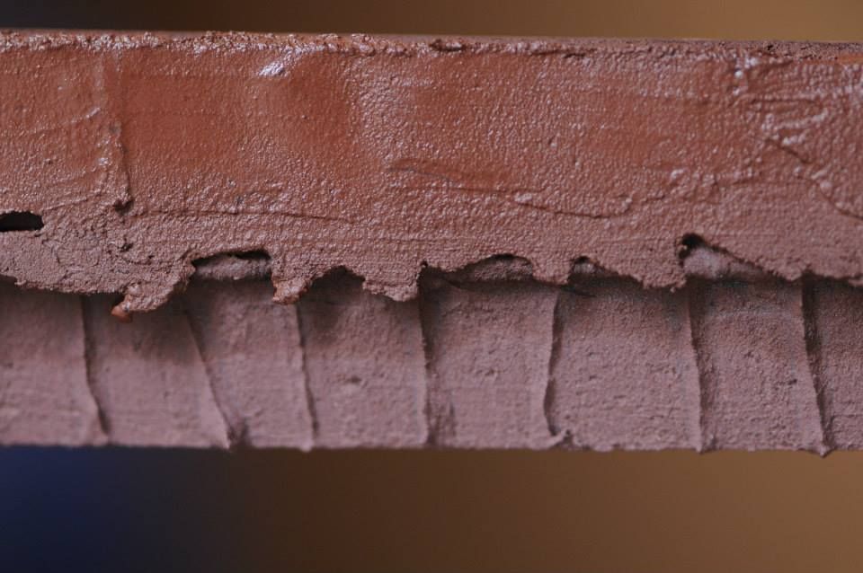 Application of hardening paste