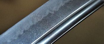 Pavel Bolf - Tachi in the style of Kagemitsu in Tensho koshirae blade detail